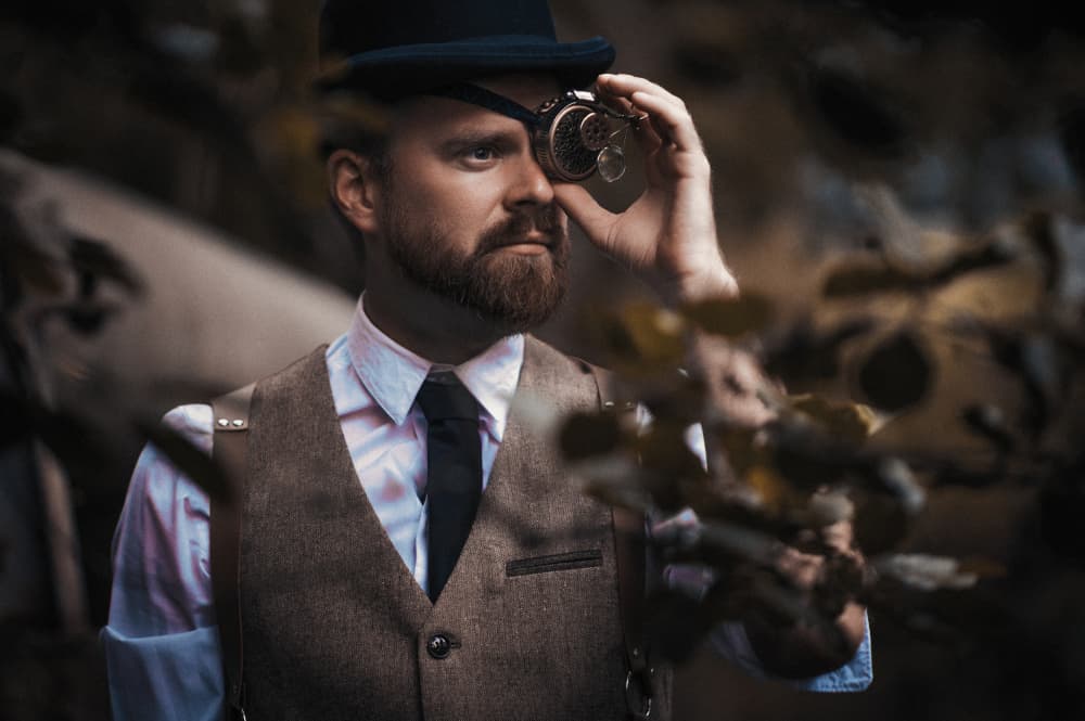Dapper Steampunk Gentleman by Karol Važan — canvas wall art