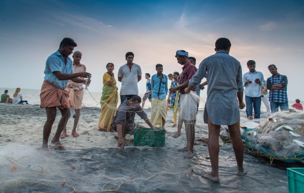 Kerala Fishermen's Evening by Ilan Amihai — canvas wall art