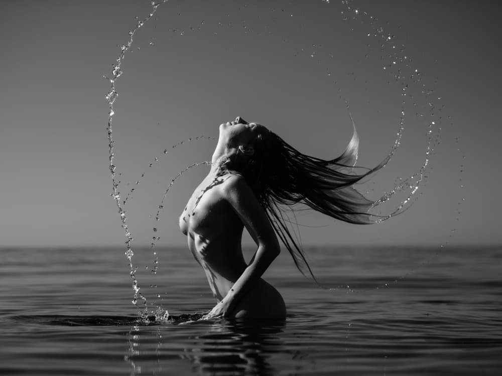 Dynamic Ocean Hair Flip by Rostovskiy Anton — canvas wall art