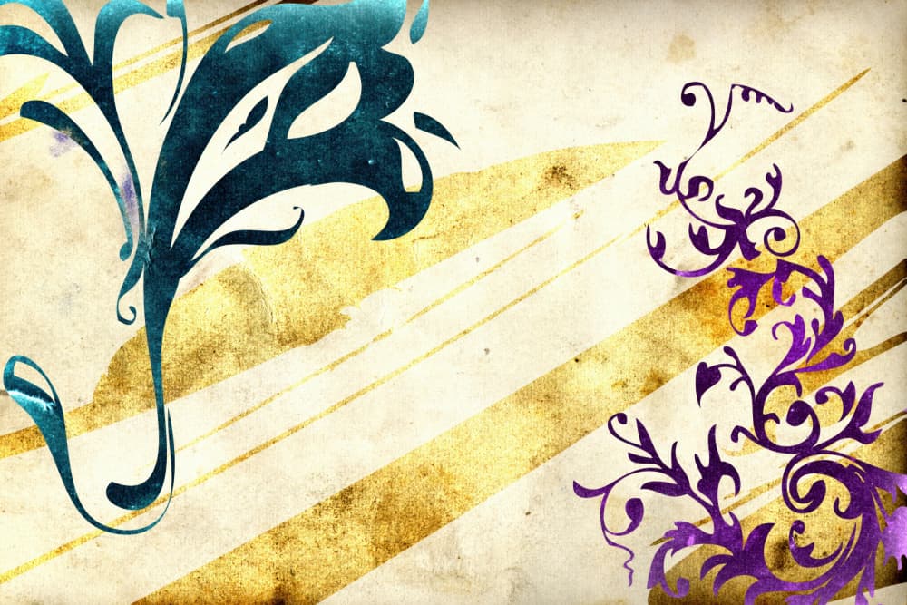 Ornate Grunge Floral by Rafal Kulik — canvas wall art