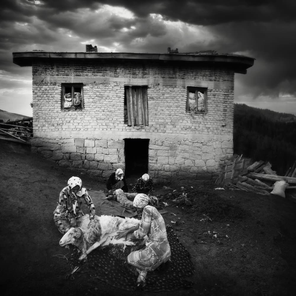 Rural Women Dark Clouds by Todor Tanev — canvas wall art