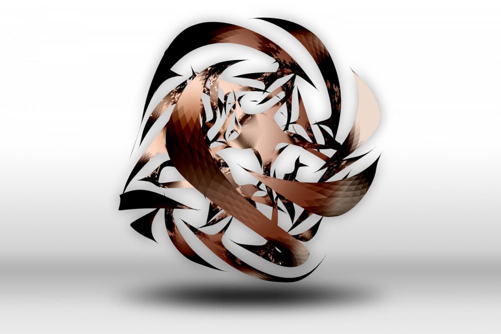 Elegant Bronze Swirl by Rafal Kulik — canvas wall art