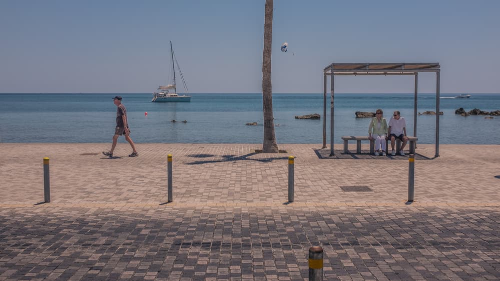 Coastal Promenade Leisure by Carlos_Grury_Santos — canvas wall art