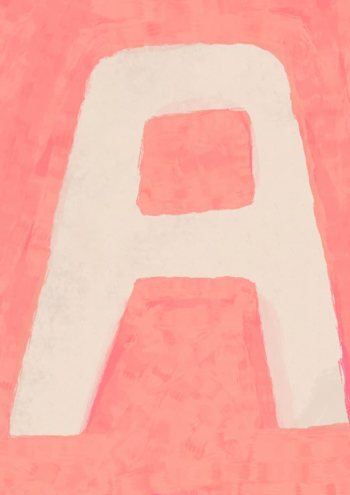 A(pink) by Treechild — canvas wall art
