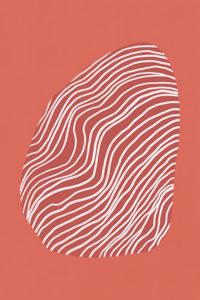Wavy Organic Terracotta by Little Dean — canvas wall art