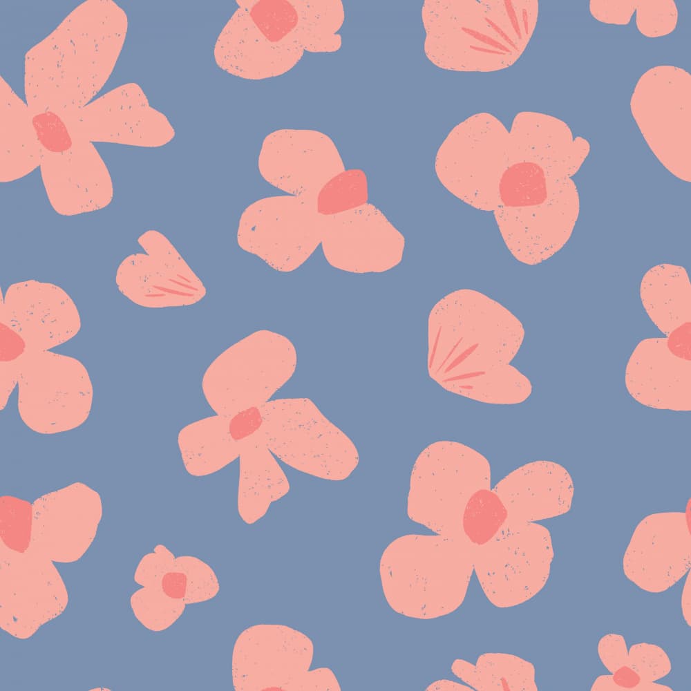 Abstract Pink Flowers by Nikita Jariwala — canvas wall art