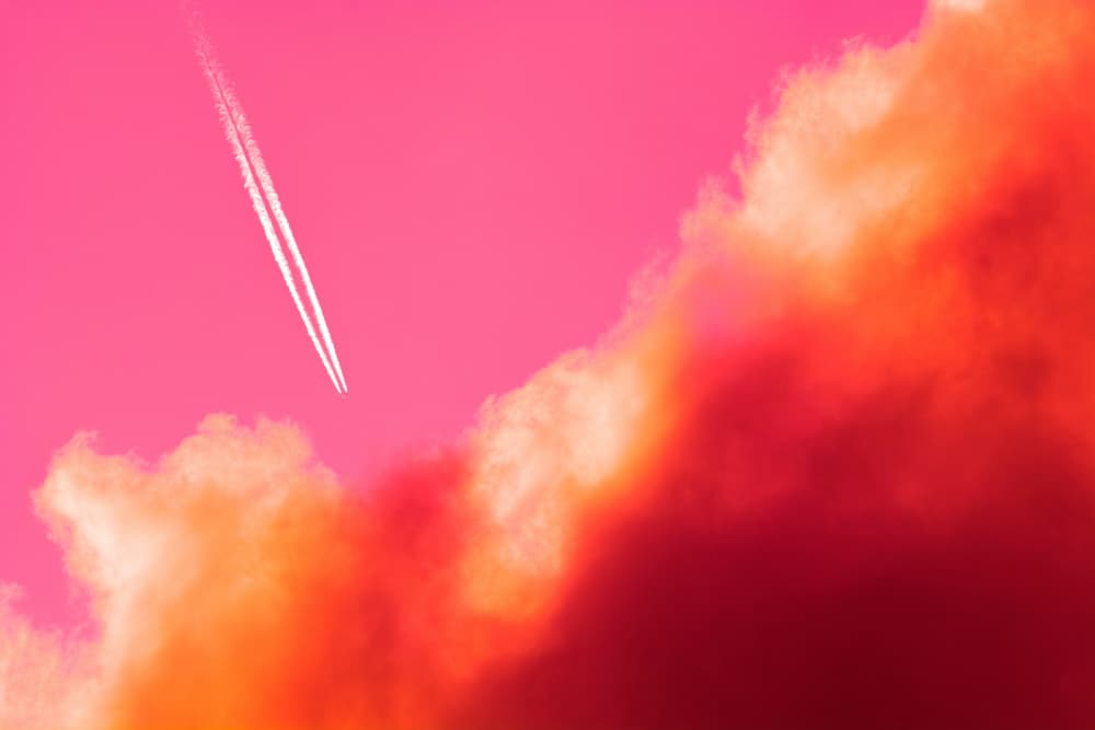 Vibrant Sky Contrail by Tal Paz-Fridman — canvas wall art