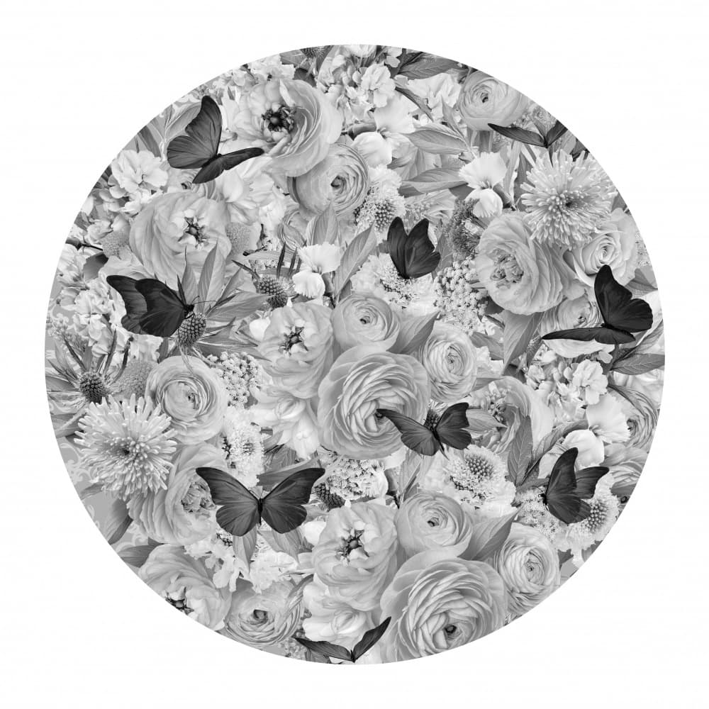 Monochrome Floral Butterflies by Sue Skellern — canvas wall art