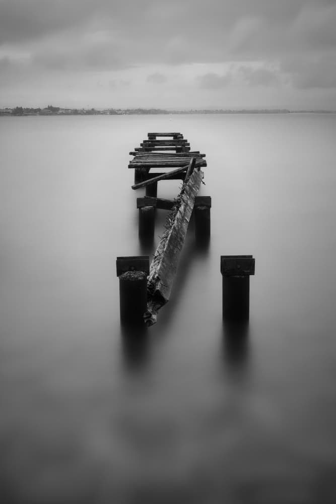 Broken Pier Serenity by Enrico Sottocorna — canvas wall art