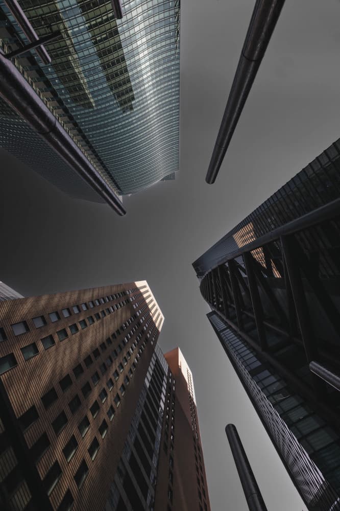 Modern City Skyscrapers by Mizuki — canvas wall art