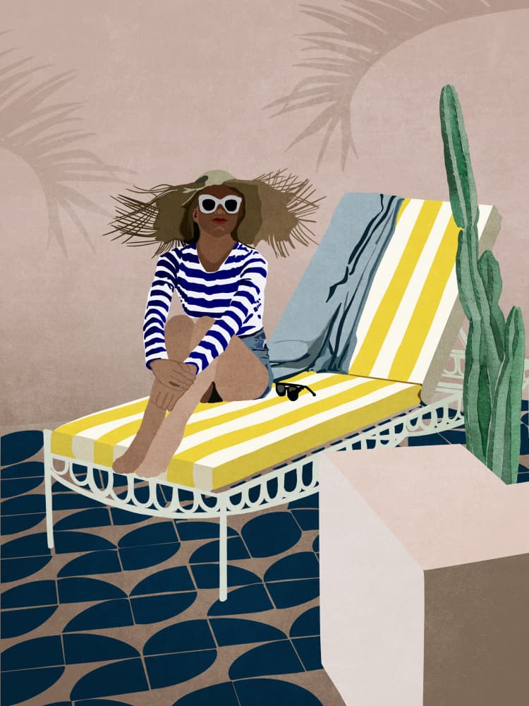 Sunlit Retreat by Emel Tunaboylu — canvas wall art