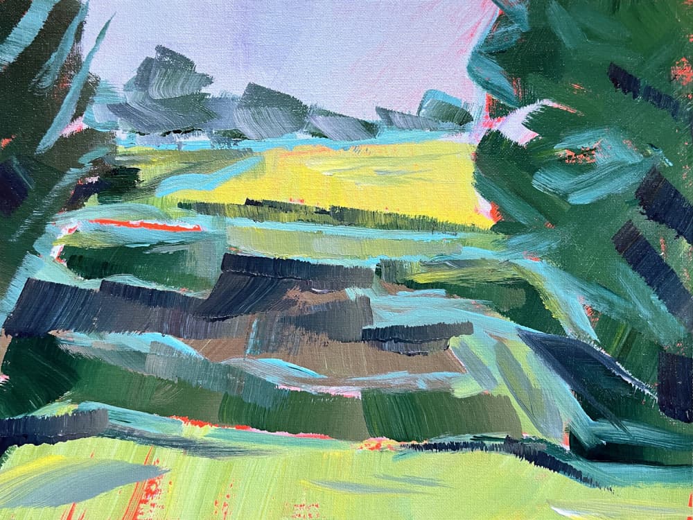 Vibrant Fields Landscape by Pauline Wegman | Key and Sea Creative — canvas wall art