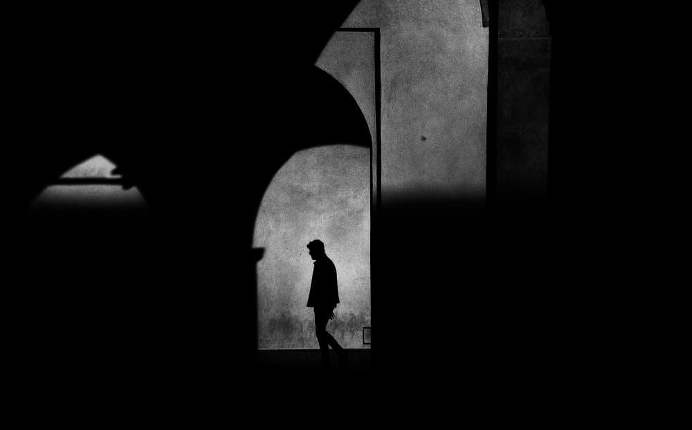 Solitary Figure Archway by Antonio Grambone — canvas wall art