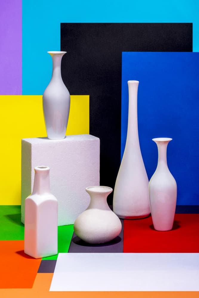 Colorful Geometric Vases by Brig Barkow — canvas wall art