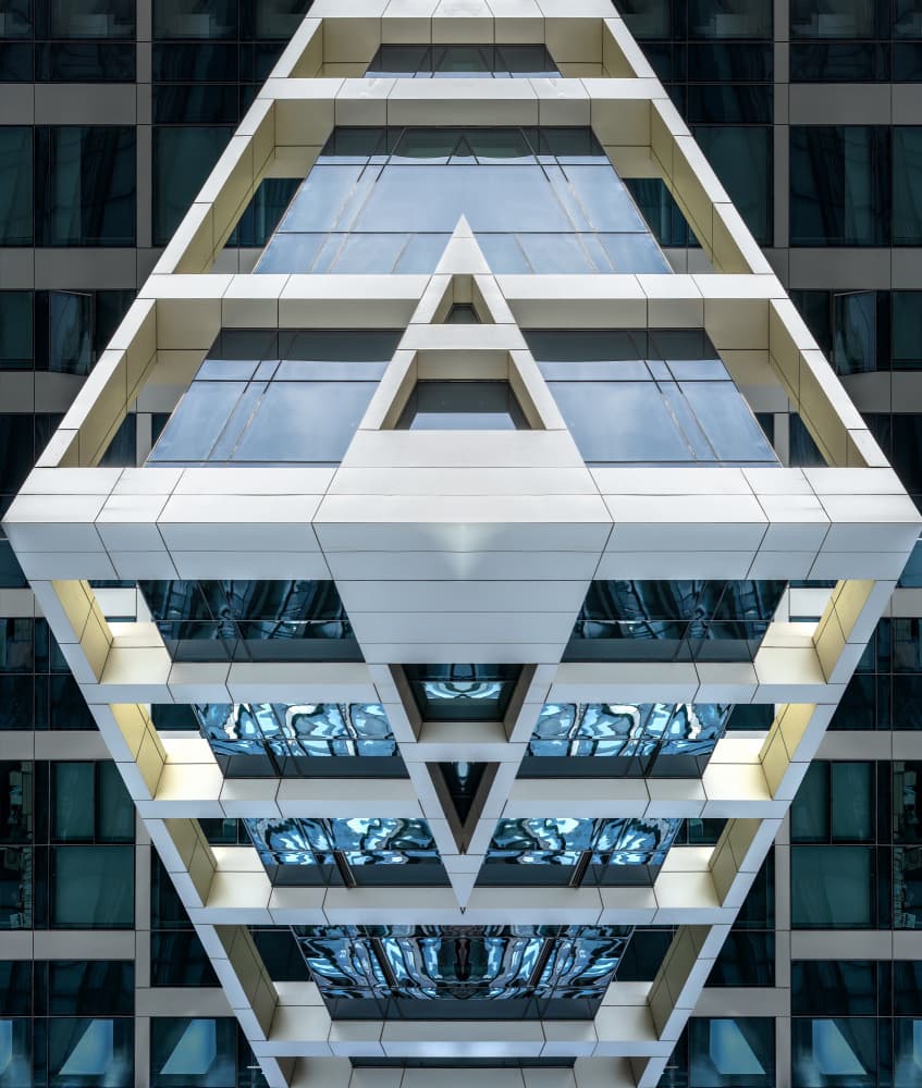Symmetrical Modern Facade by David Chiodo — canvas wall art