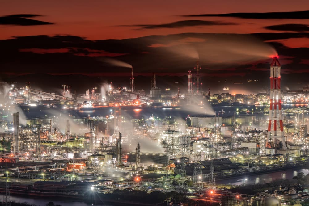 Industrial Night Glow by Kobayashi Tetsurou — canvas wall art