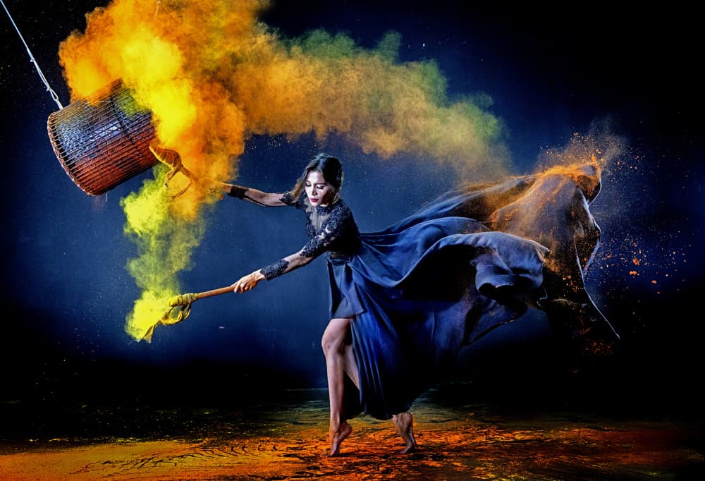 Vibrant Powder Dance by Angela Muliani Hartojo — canvas wall art