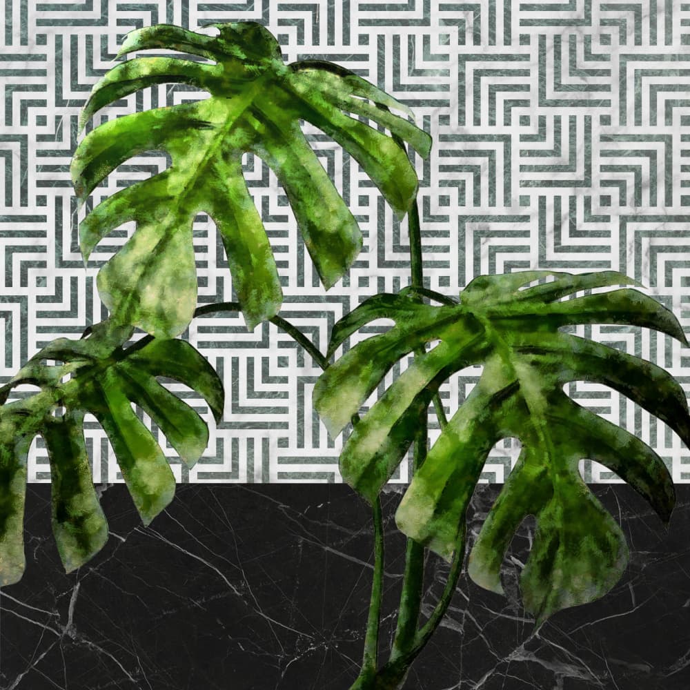 Monstera Leaves Pattern by amini54 — canvas wall art