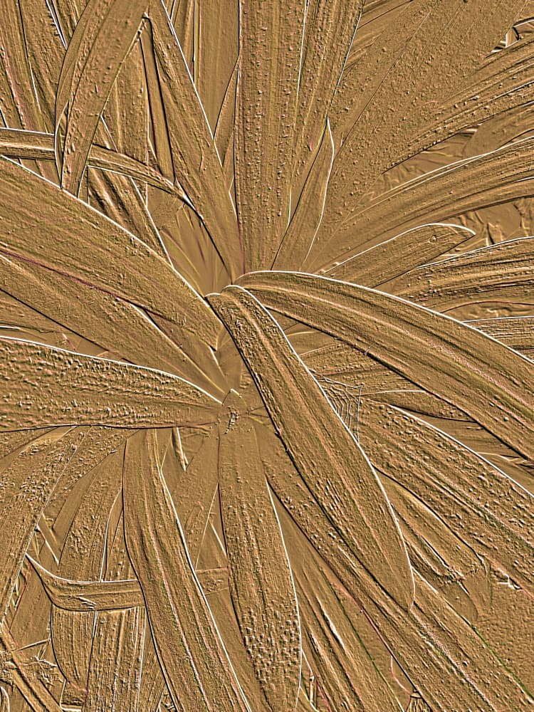 Textured Golden Foliage by Santhosh ch — canvas wall art