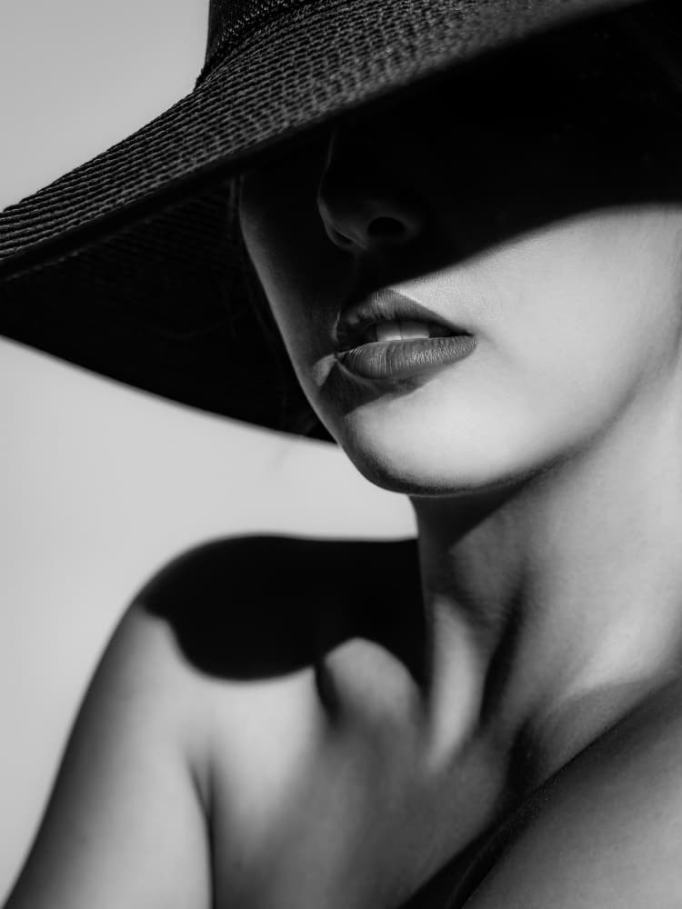 Elegant Hat Shadow by Craig Stampfli — canvas wall art