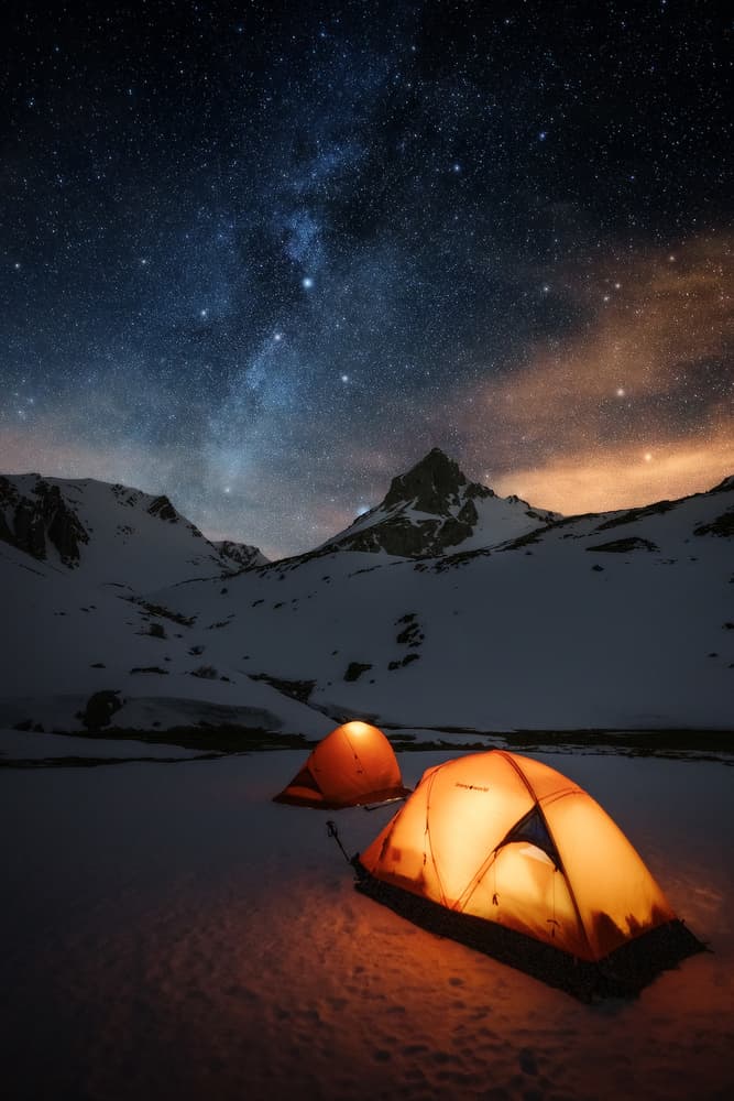 Starry Mountain Camp by Cesar Alvarez Osorio — canvas wall art