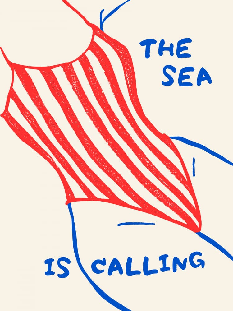 The Sea Is Calling by Ohkimiko — canvas wall art