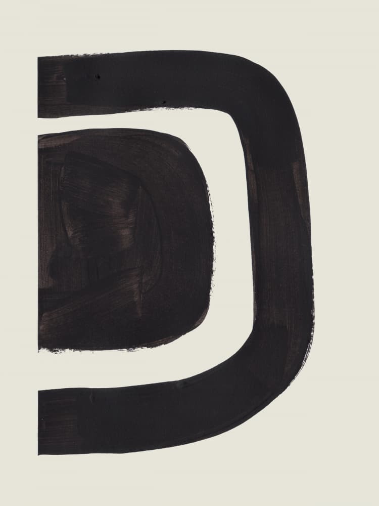 Black Organic Curves by Ejaaz Haniff — canvas wall art