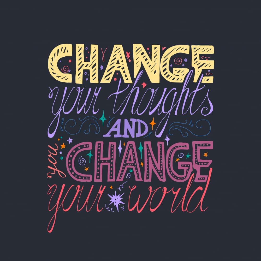 Change Your Thoughts World by Marika Barsrsind — canvas wall art