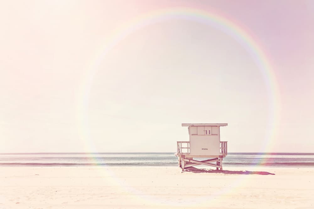 Beach Hut by Kathrin Pienaar — canvas wall art