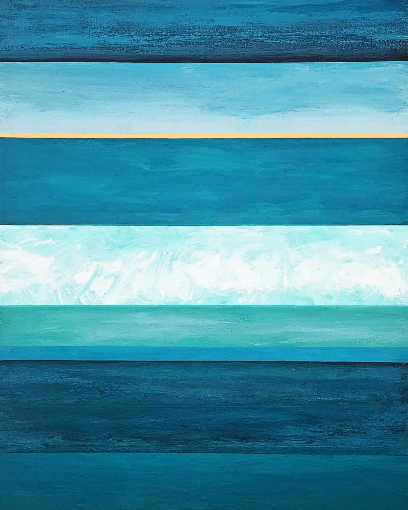 Ocean Horizon Blues by Vanessa Ryan — canvas wall art