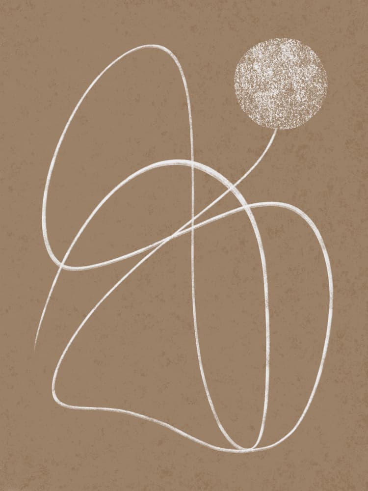 Organic Lines and Circle by Little Dean — canvas wall art