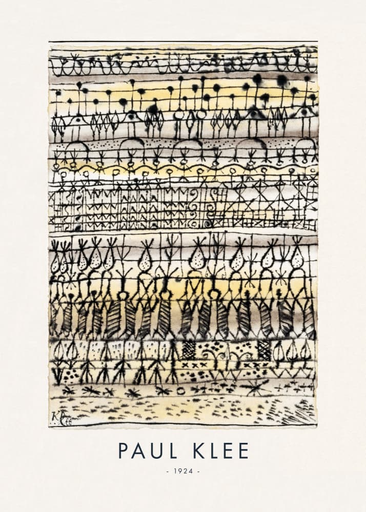 Cooling in a hot zone garden 1924 by Paul Klee — canvas wall art