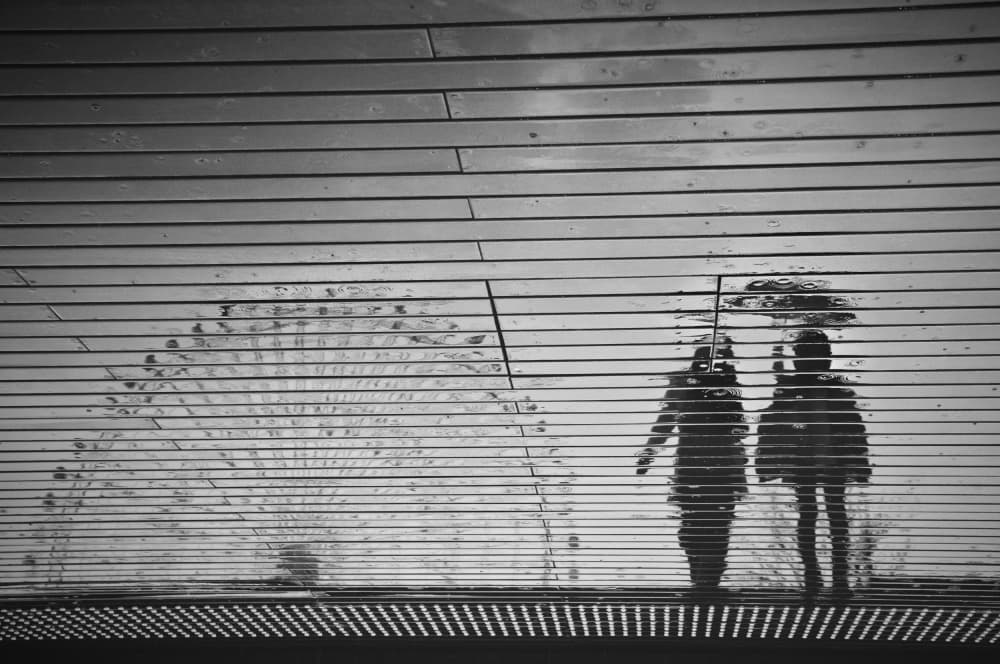 Rainy City Reflection by Reiko kiri — canvas wall art