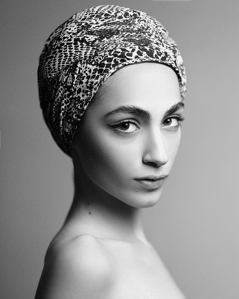 Elegant Woman In Headwrap by Amin Hamidnezhad — canvas wall art