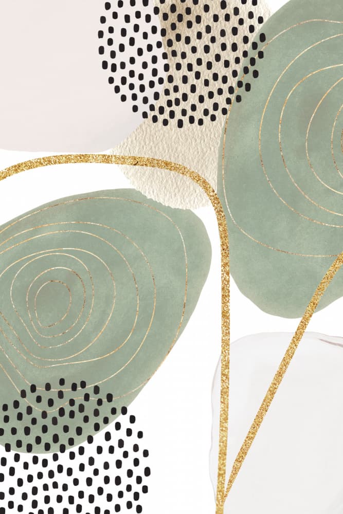 Modern Organic Gold Abstract by Sally Ann Moss — canvas wall art
