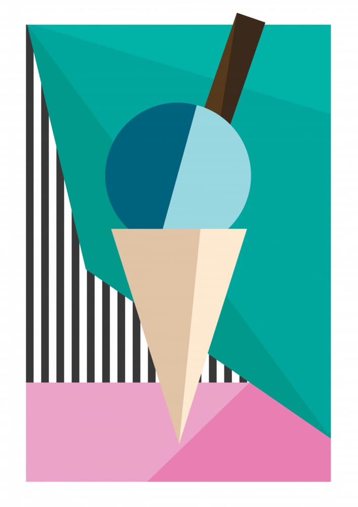 Retro Summer Scoop by Frankie Kerr-Dineen — canvas wall art