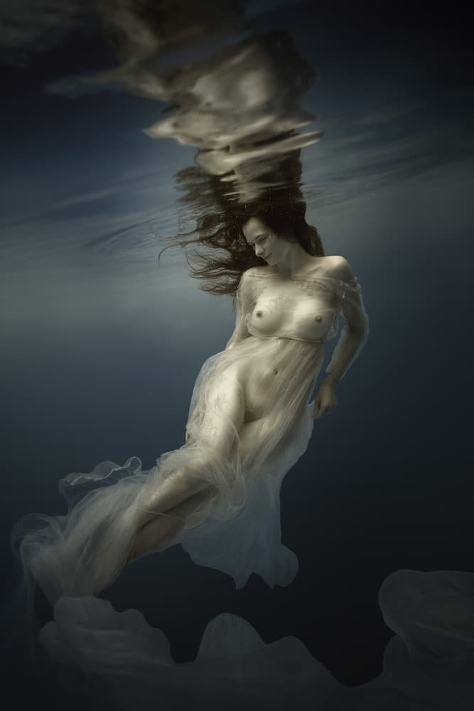 Ethereal Woman Underwater by Dmitry Frizel — canvas wall art