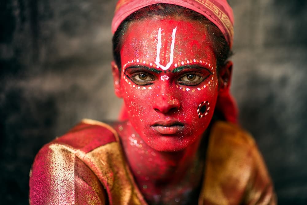 Hindu Festival Face by Rakesh J.V — canvas wall art