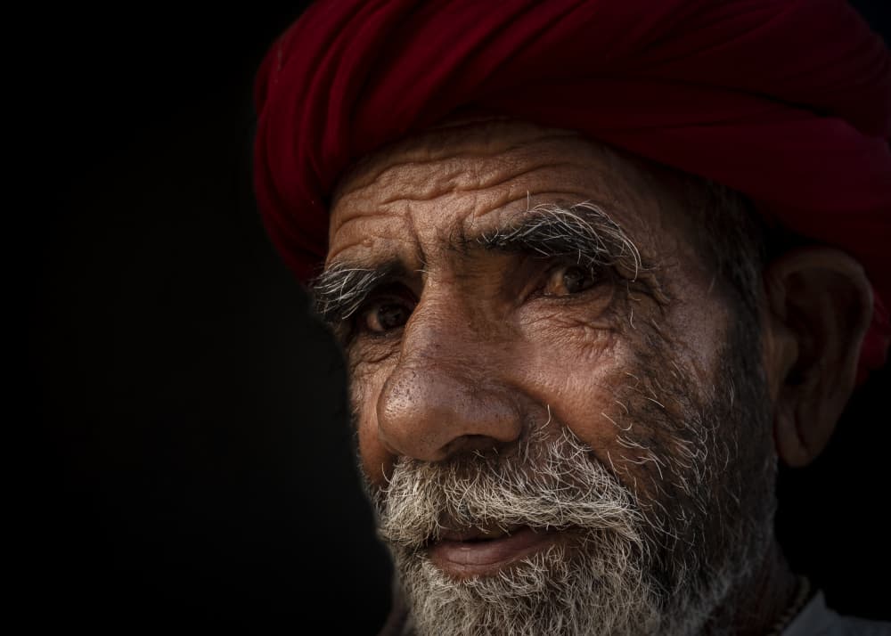 Wise Man Red Turban by Elena Molina — canvas wall art