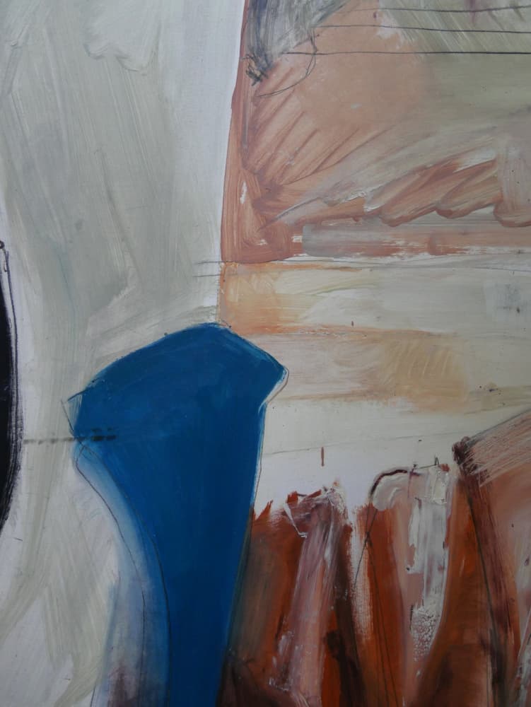 Abstract Blue Earth Forms by Doris Schmitz — canvas wall art