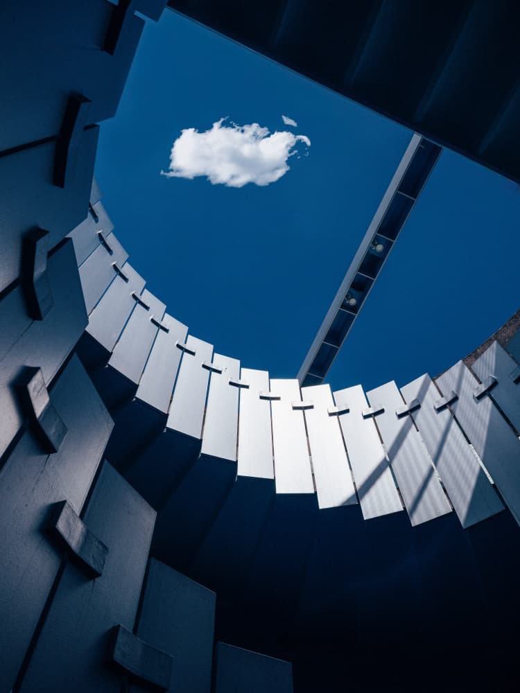 Blue Sky Architecture by Yuzo Fujii — canvas wall art