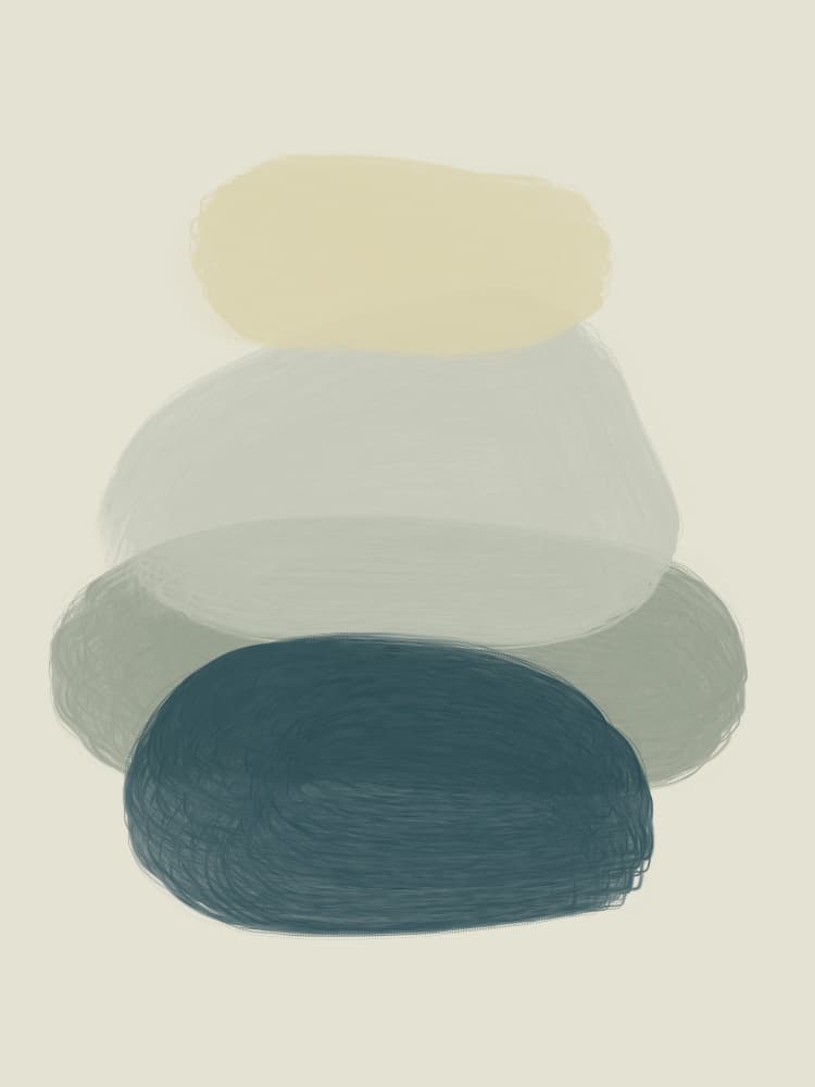 Calm Stone Stack by Studio Palette — canvas wall art