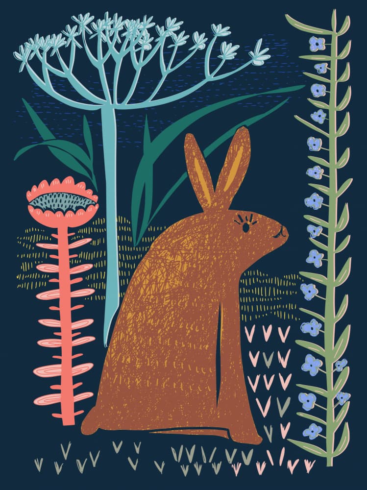 Whimsical Woodland Rabbit