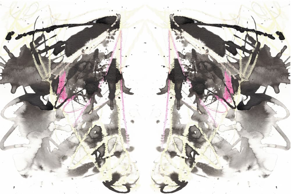 Dynamic Ink Symmetry by Jemma Morris — canvas wall art