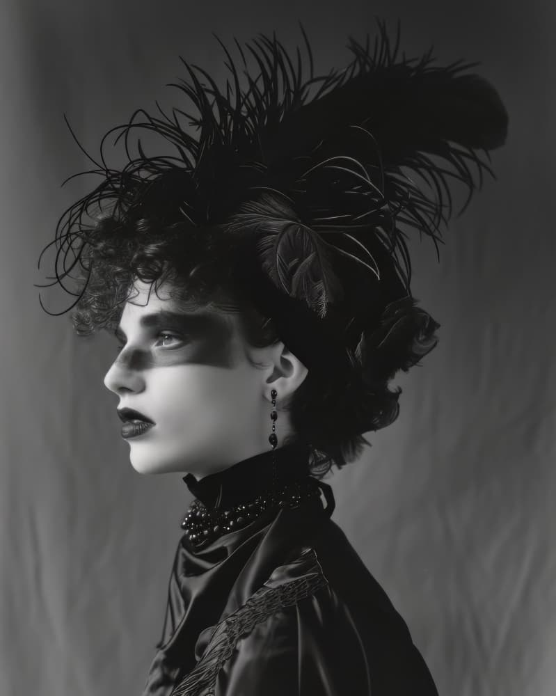 Mysterious Gothic Woman by Bilge Paksoylu — canvas wall art