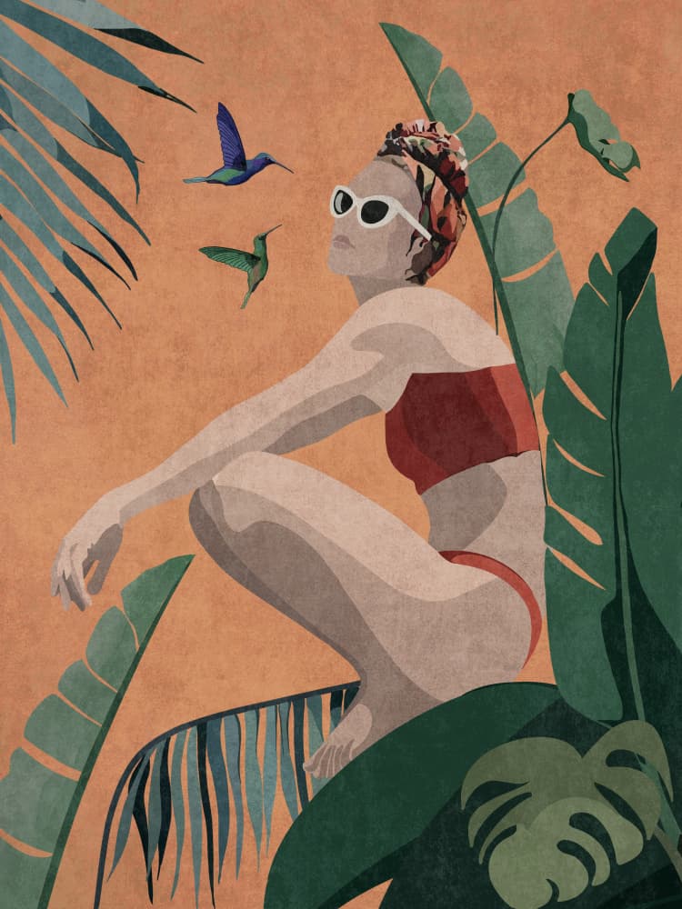Tropical Daydreams by Emel Tunaboylu — canvas wall art