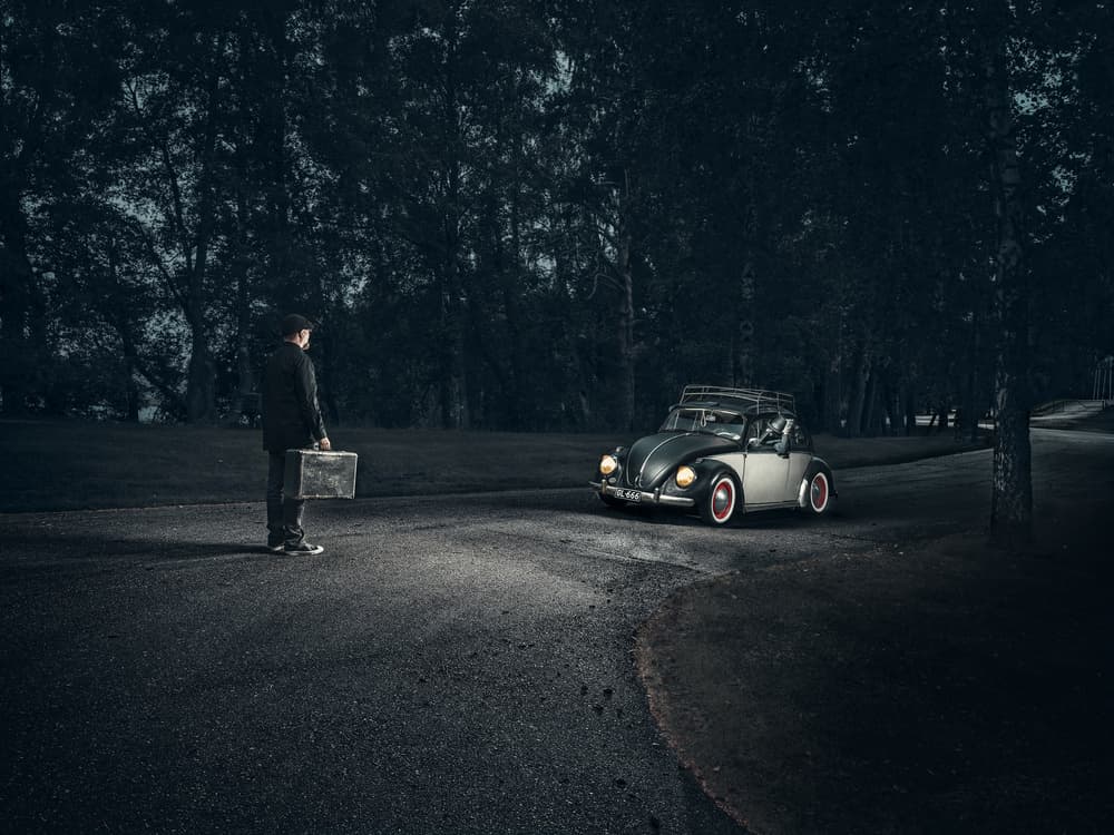 Dark Road Traveler by Petri Damstén — canvas wall art