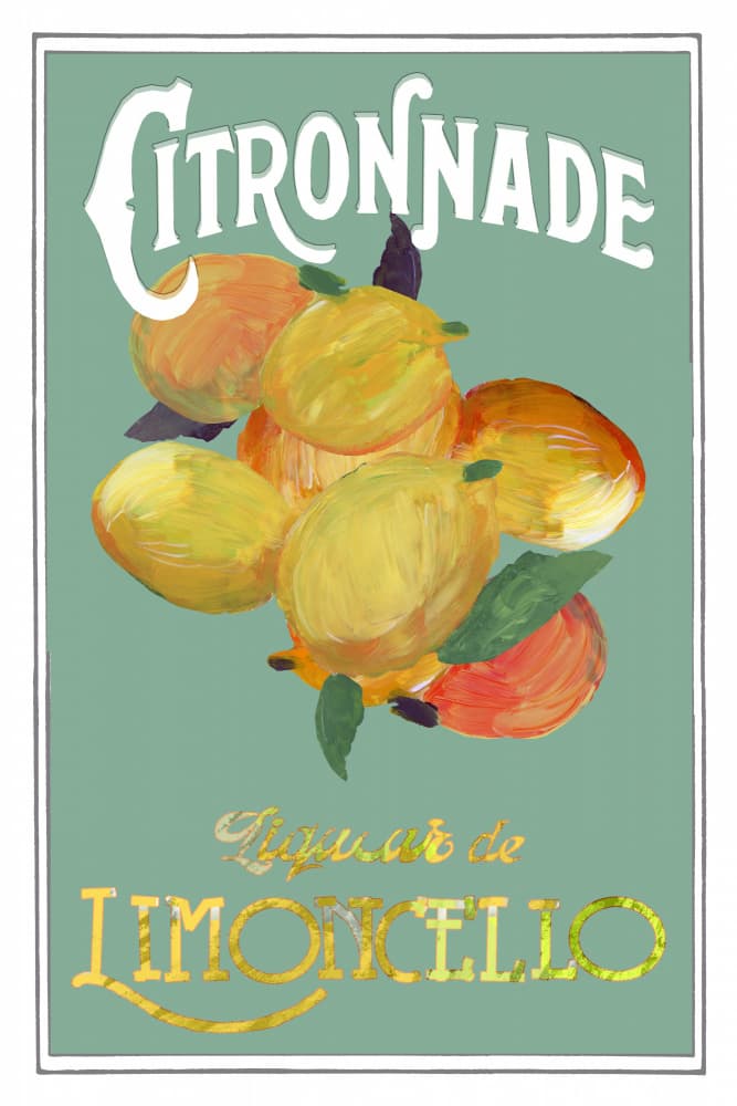 Vintage Limoncello Citronnade by cartissi — canvas wall art