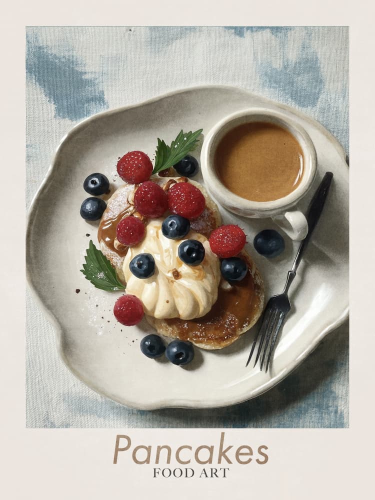 Pancakes by Emel Tunaboylu — canvas wall art