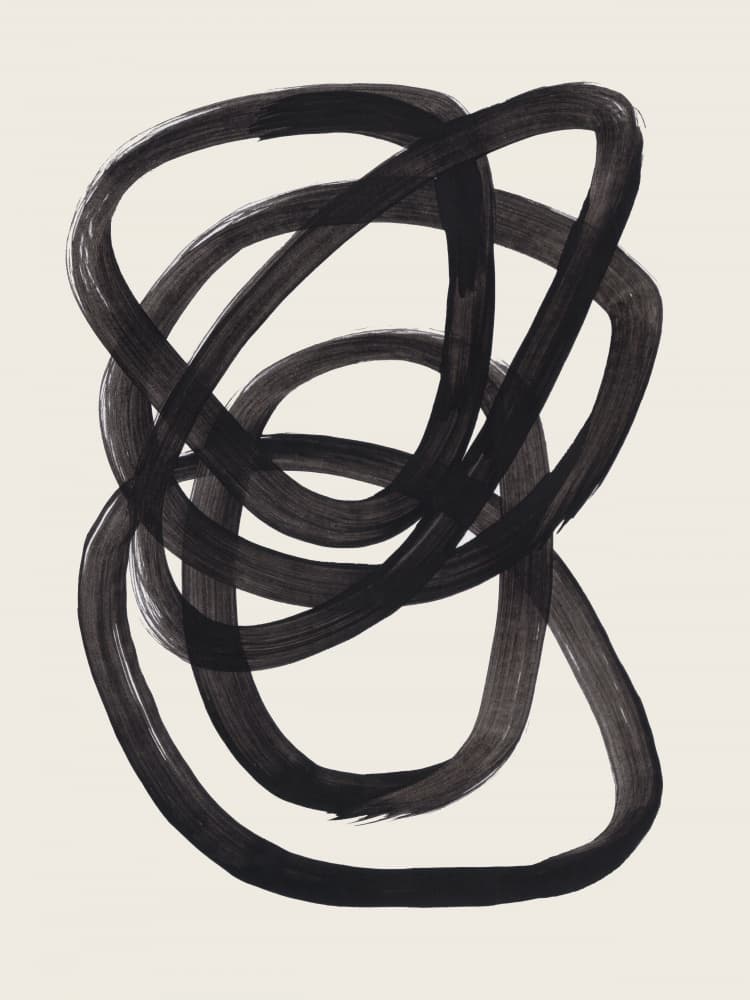 Black Abstract Lines by Ejaaz Haniff — canvas wall art